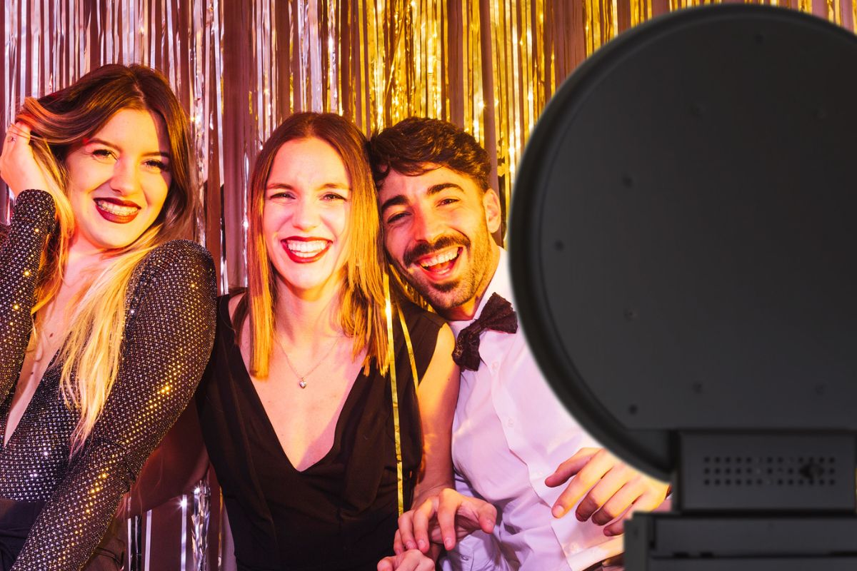 High-quality photo sample from selfie station booth